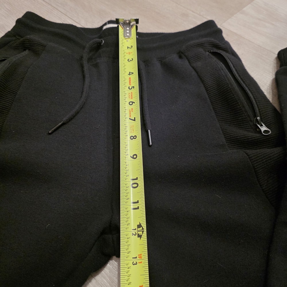 Urban Heritage Black Jogger Sweatpants Size Small Minimalist Athleisure Zip Pock - Picture 9 of 10